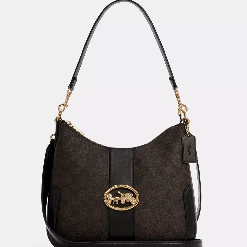Coach Georgie Hobo In Signature Canvas